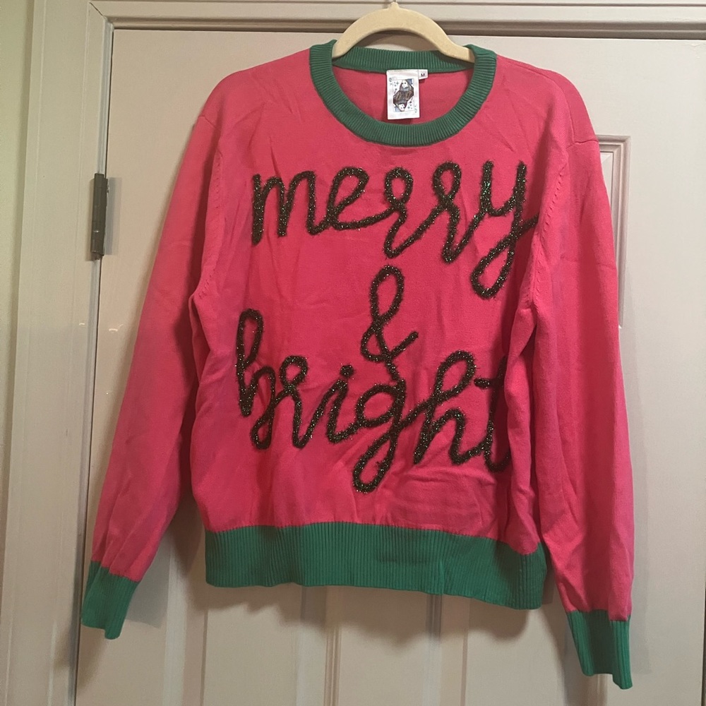 Queen of Sparkles, M, Christmas Sweater, EUC